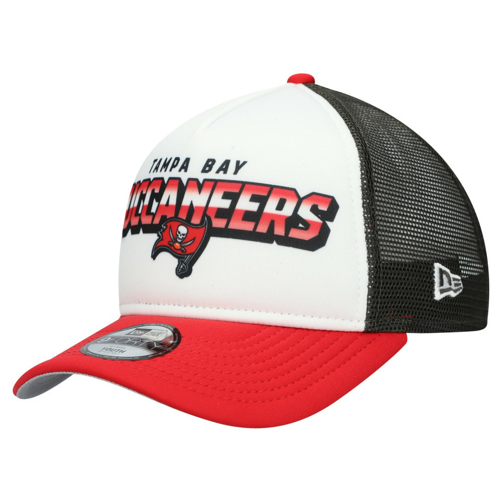 Tampa Bay Buccaneers New Era Youth Streak 9FORTY A-Frame Adjustable Hat - White/Red Hats