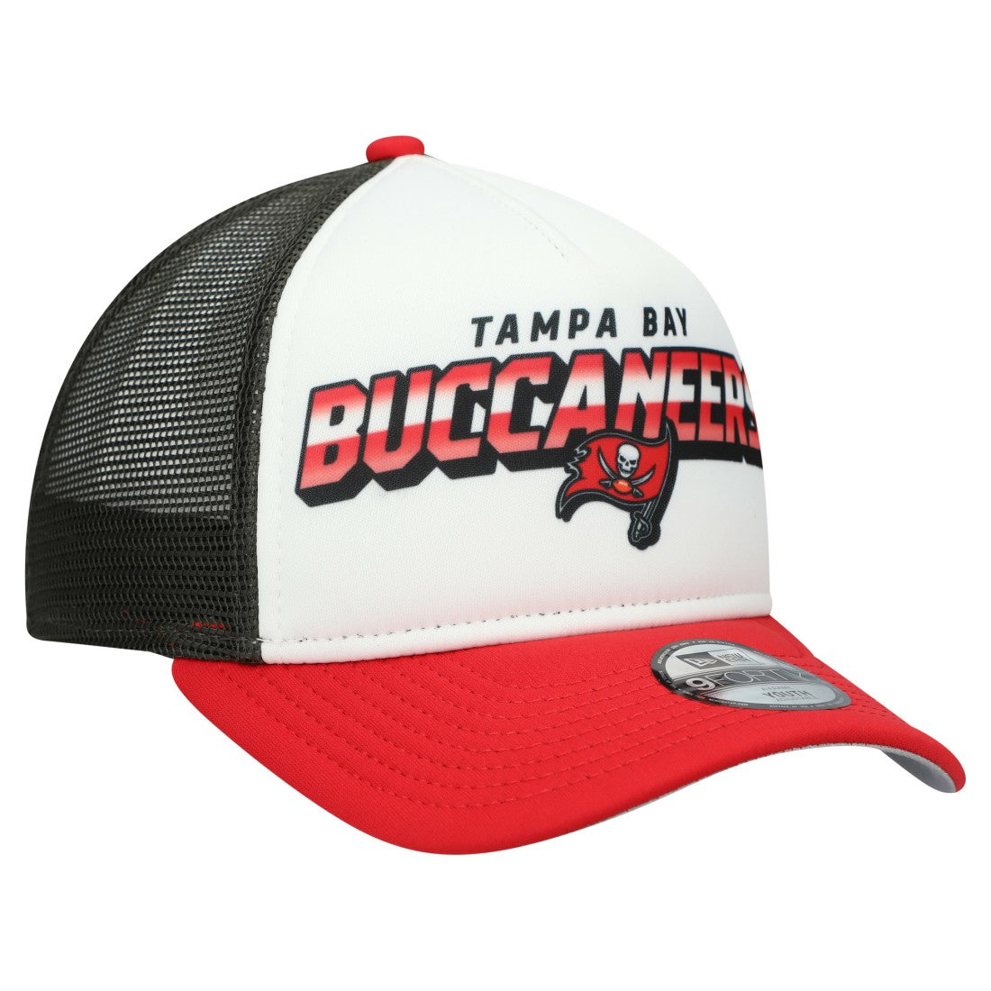 Tampa Bay Buccaneers New Era Youth Streak 9FORTY A-Frame Adjustable Hat - White/Red Hats