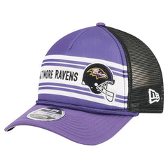 Baltimore Ravens New Era Linear A-Frame 9FORTY Adjustable Hat - Purple Hats