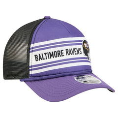 Baltimore Ravens New Era Linear A-Frame 9FORTY Adjustable Hat - Purple Hats