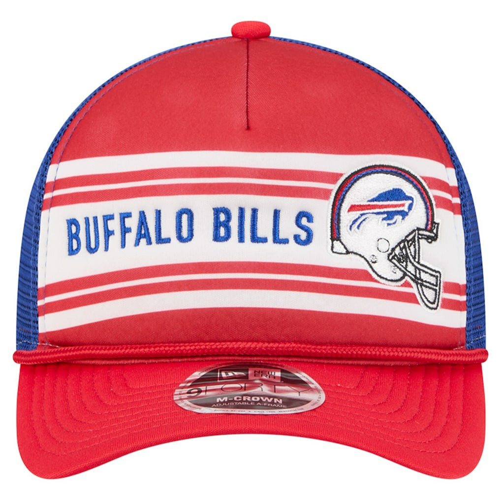 Buffalo Bills New Era Linear A-Frame 9FORTY Adjustable Hat - Red Hats