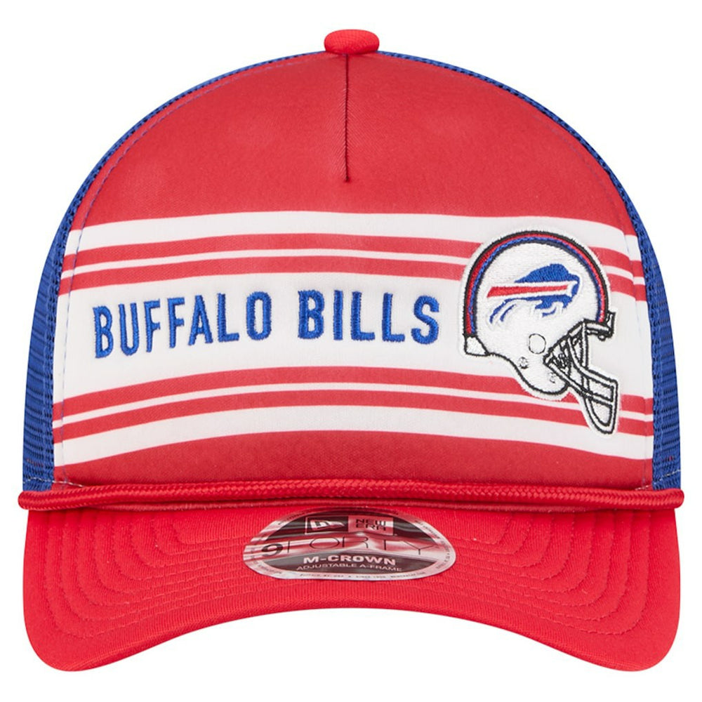 Buffalo Bills New Era Linear A-Frame 9FORTY Adjustable Hat - Red Hats