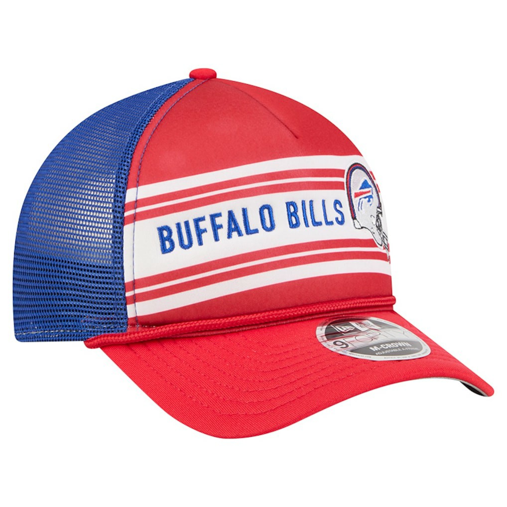 Buffalo Bills New Era Linear A-Frame 9FORTY Adjustable Hat - Red Hats