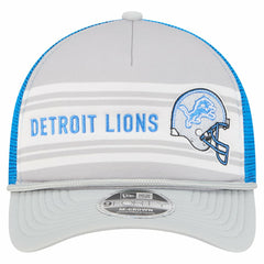 Detroit Lions New Era Linear A-Frame 9FORTY Adjustable Hat - Gray Hats