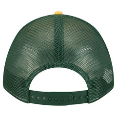 Green Bay Packers New Era Linear A-Frame 9FORTY Adjustable Hat - Gold Hats