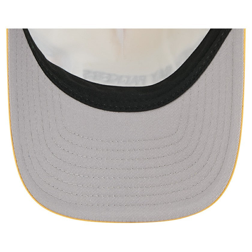 Green Bay Packers New Era Linear A-Frame 9FORTY Adjustable Hat - Gold Hats