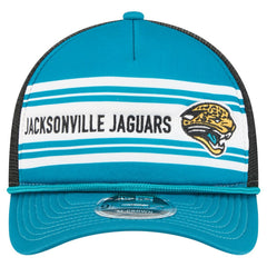 Jacksonville Jaguars New Era Throwback Linear A-Frame 9FORTY Adjustable Hat - Teal Hats