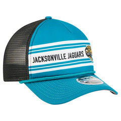 Jacksonville Jaguars New Era Throwback Linear A-Frame 9FORTY Adjustable Hat - Teal Hats