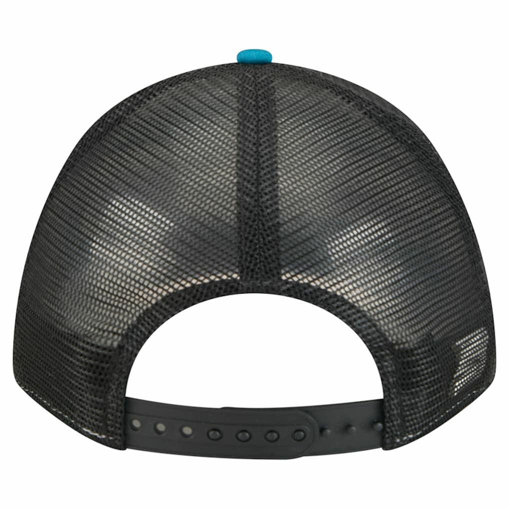 Jacksonville Jaguars New Era Throwback Linear A-Frame 9FORTY Adjustable Hat - Teal Hats