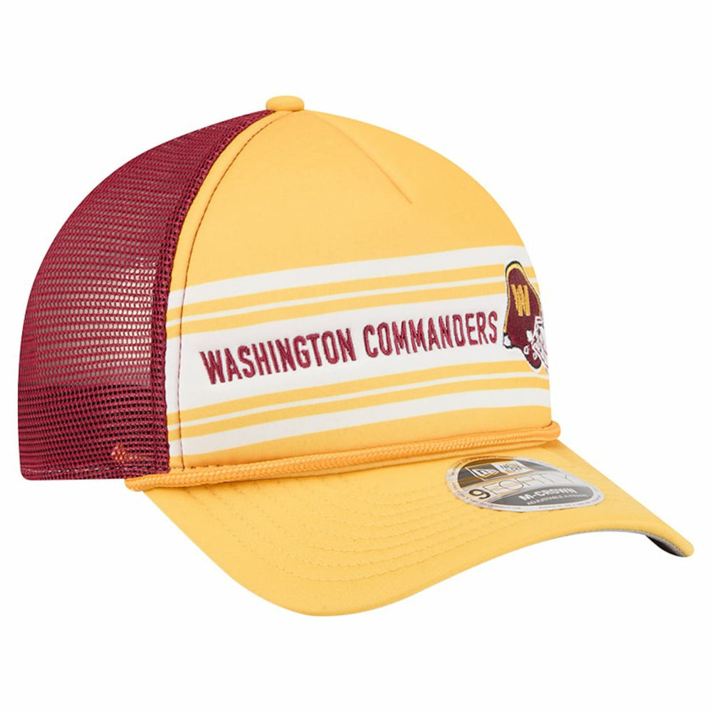 Washington Commanders New Era Linear A-Frame 9FORTY Adjustable Hat - Gold Hats