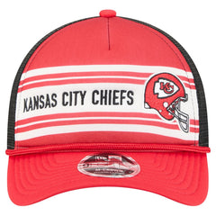 Kansas City Chiefs New Era Linear A-Frame 9FORTY Adjustable Hat - Red Hats