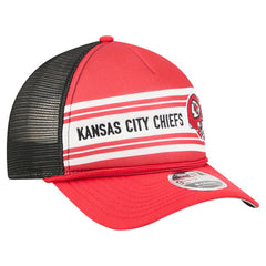 Kansas City Chiefs New Era Linear A-Frame 9FORTY Adjustable Hat - Red Hats