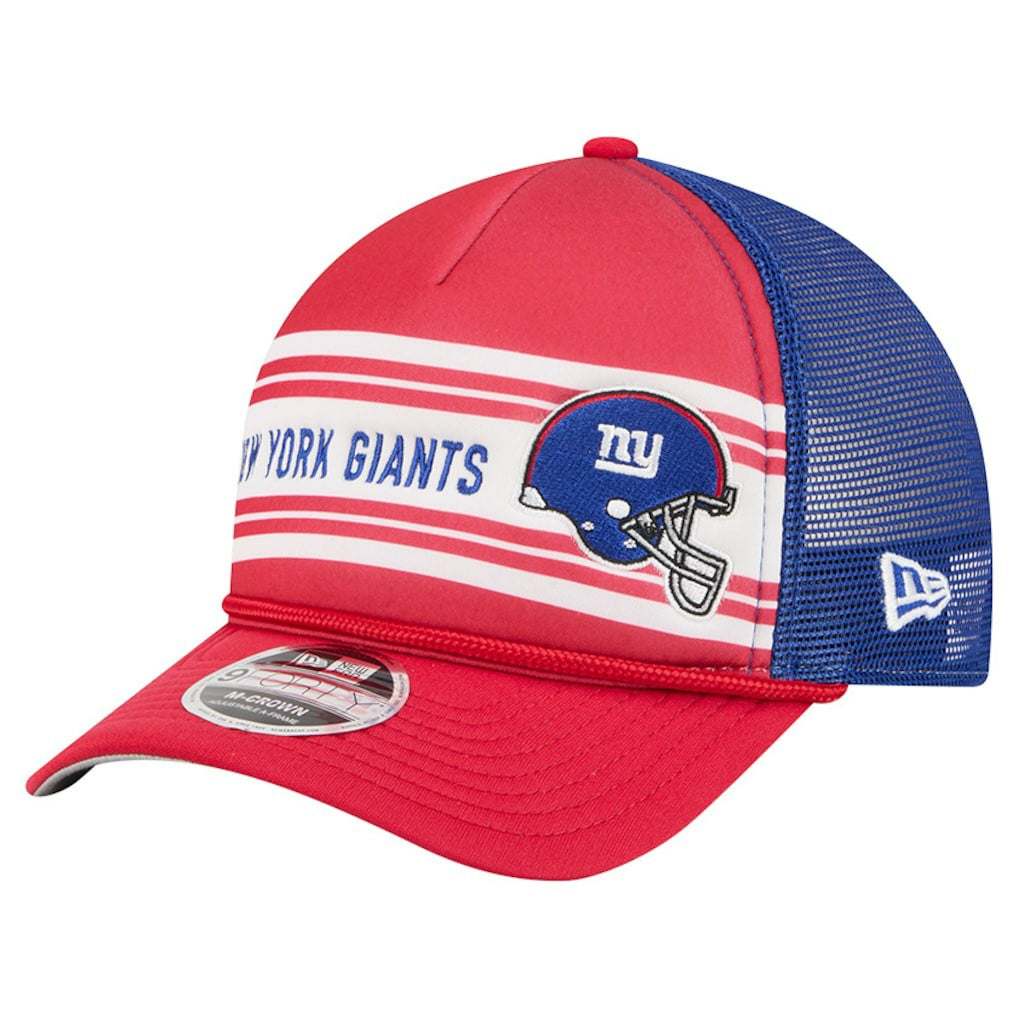 New York Giants New Era Linear A-Frame 9FORTY Adjustable Hat - Red Hats