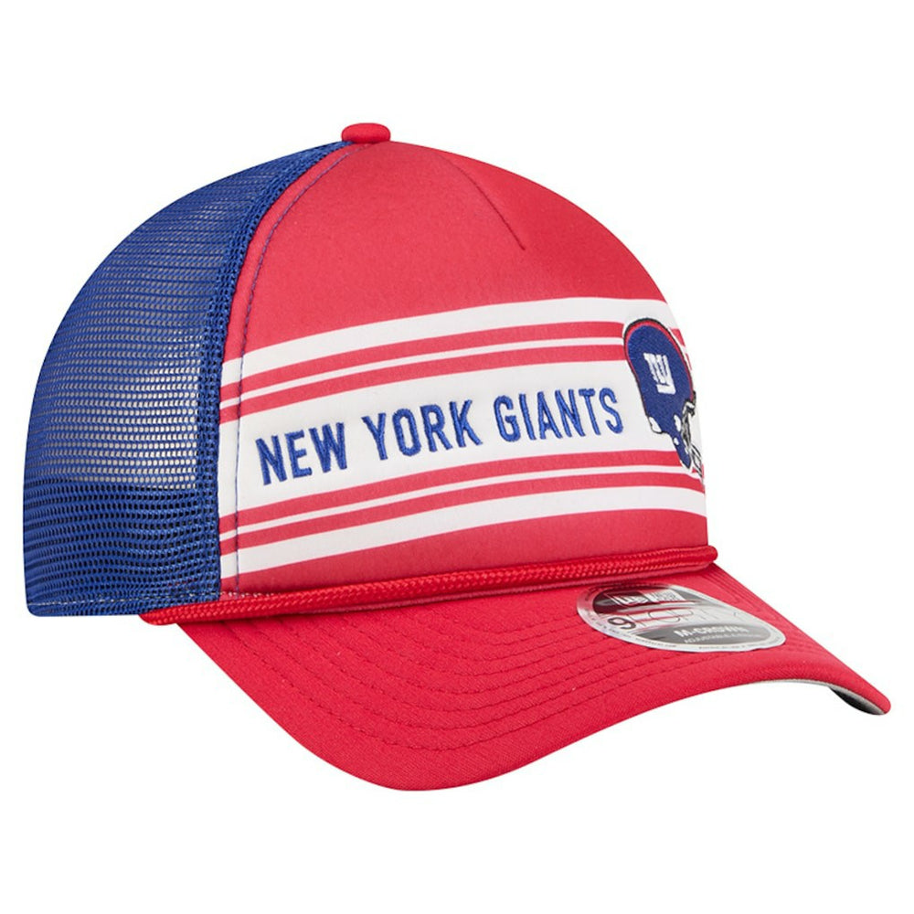 New York Giants New Era Linear A-Frame 9FORTY Adjustable Hat - Red Hats