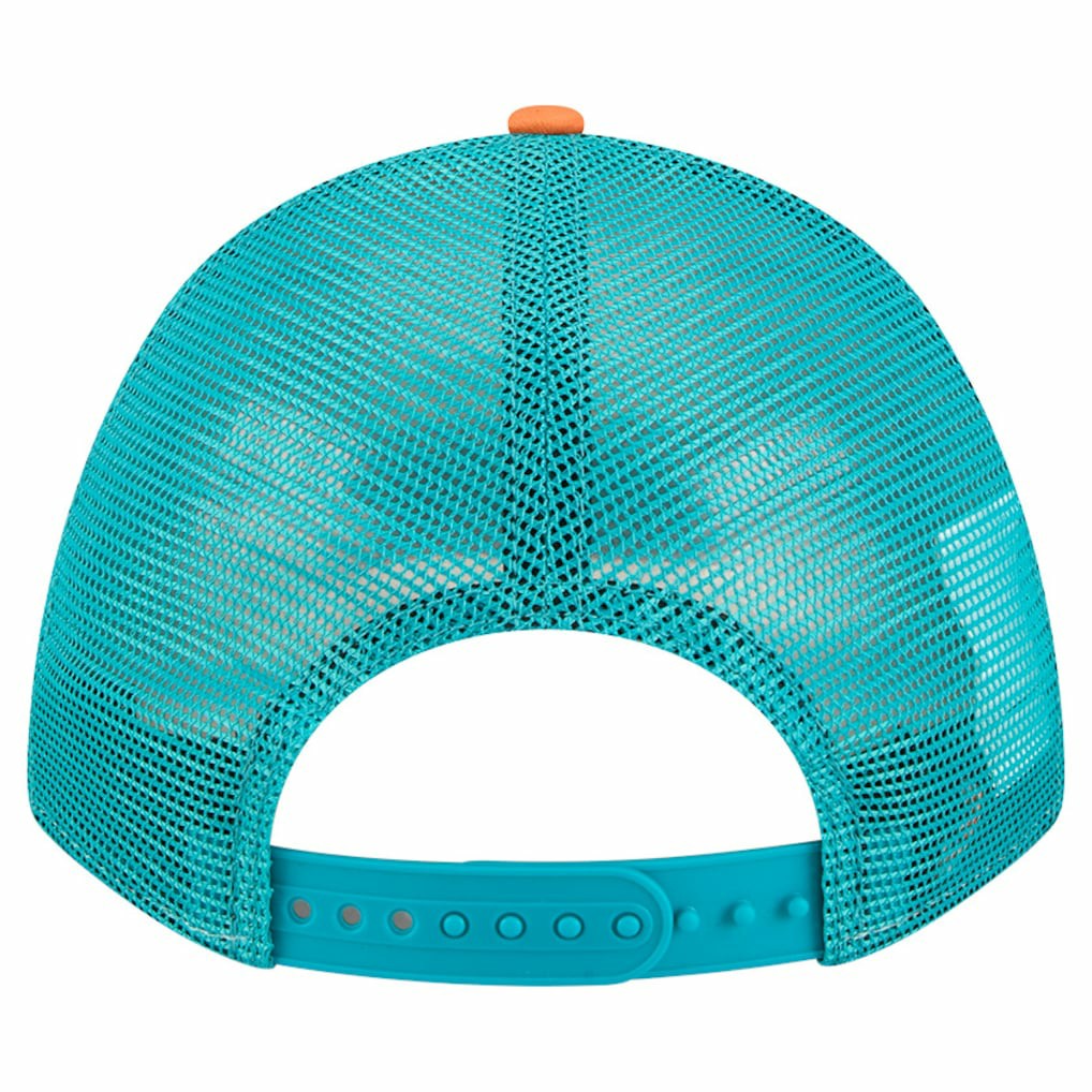 Miami Dolphins New Era Linear A-Frame 9FORTY Adjustable Hat - Orange Hats
