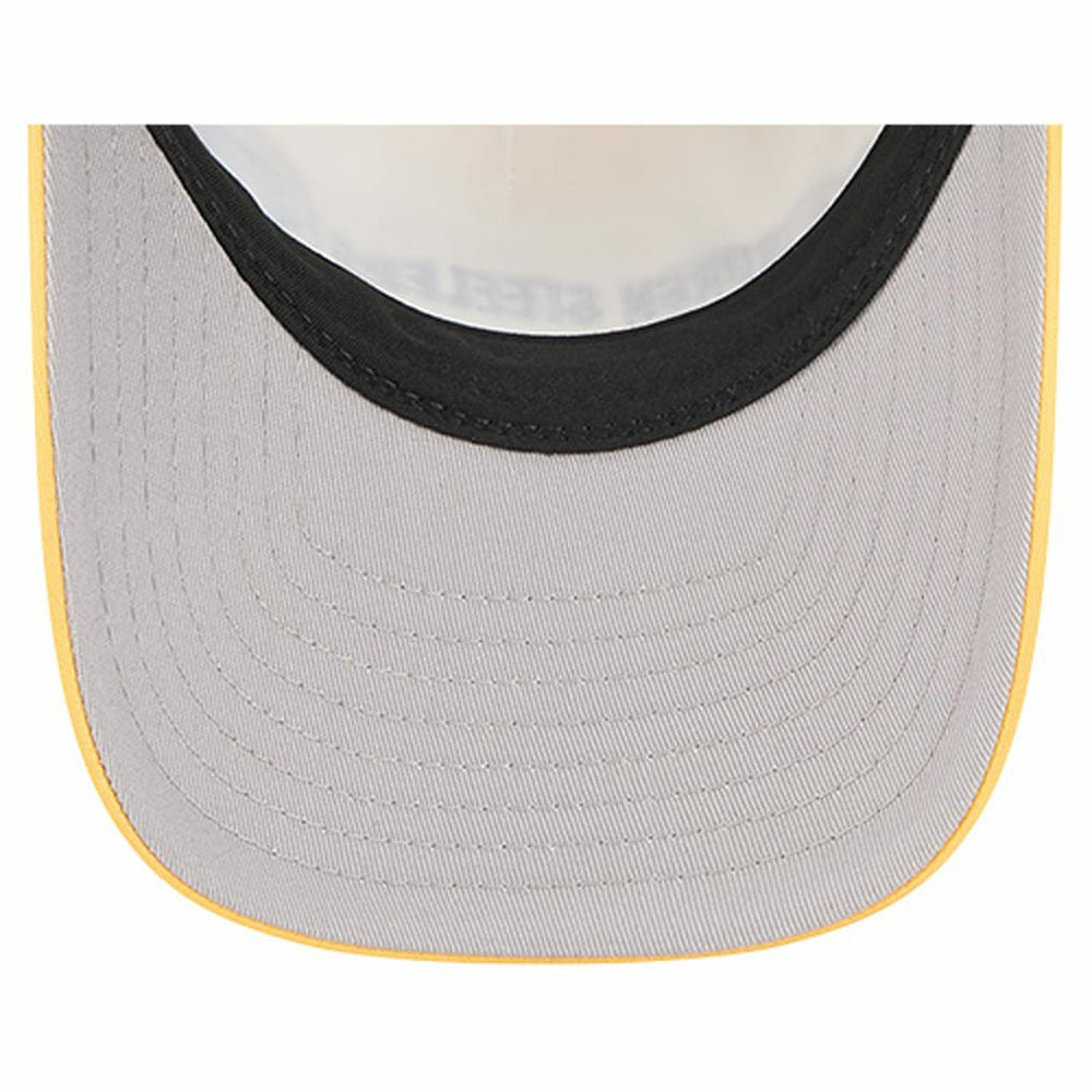 Pittsburgh Steelers New Era Linear A-Frame 9FORTY Adjustable Hat - Gold Hats