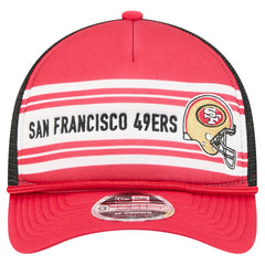 San Francisco 49ers New Era Linear A-Frame 9FORTY Adjustable Hat - Red Hats
