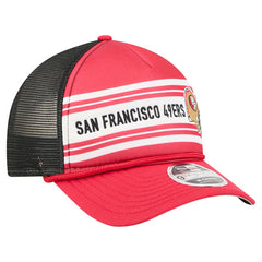 San Francisco 49ers New Era Linear A-Frame 9FORTY Adjustable Hat - Red Hats