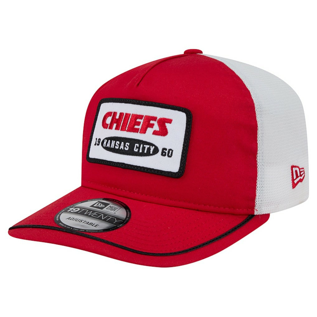 Kansas City Chiefs New Era Patch 19TWENTY Adjustable Hat - Red/White Hats