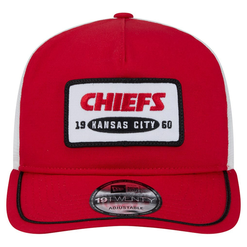 Kansas City Chiefs New Era Patch 19TWENTY Adjustable Hat - Red/White Hats
