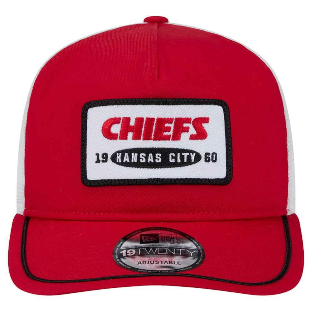 Kansas City Chiefs New Era Patch 19TWENTY Adjustable Hat - Red/White Hats