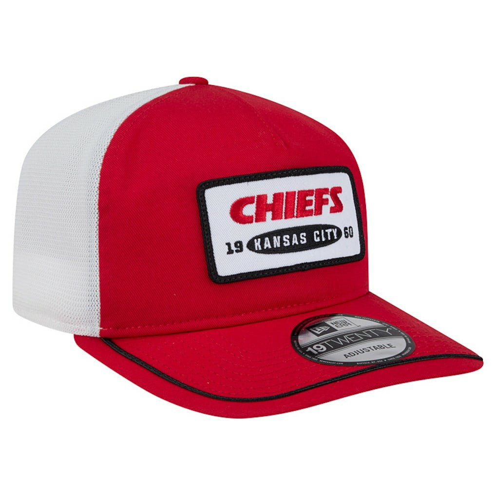 Kansas City Chiefs New Era Patch 19TWENTY Adjustable Hat - Red/White Hats