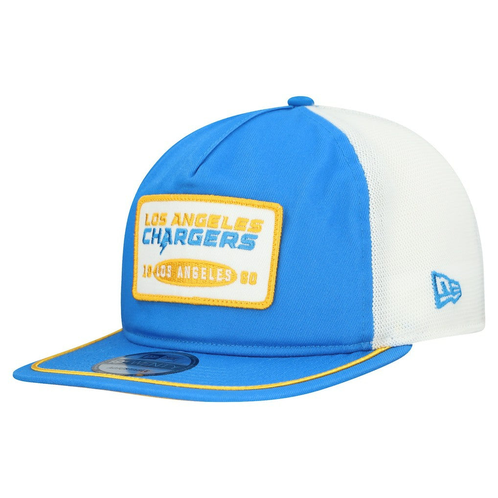 Los Angeles Chargers New Era Patch 19TWENTY Adjustable Hat - Powder Blue/White Hats