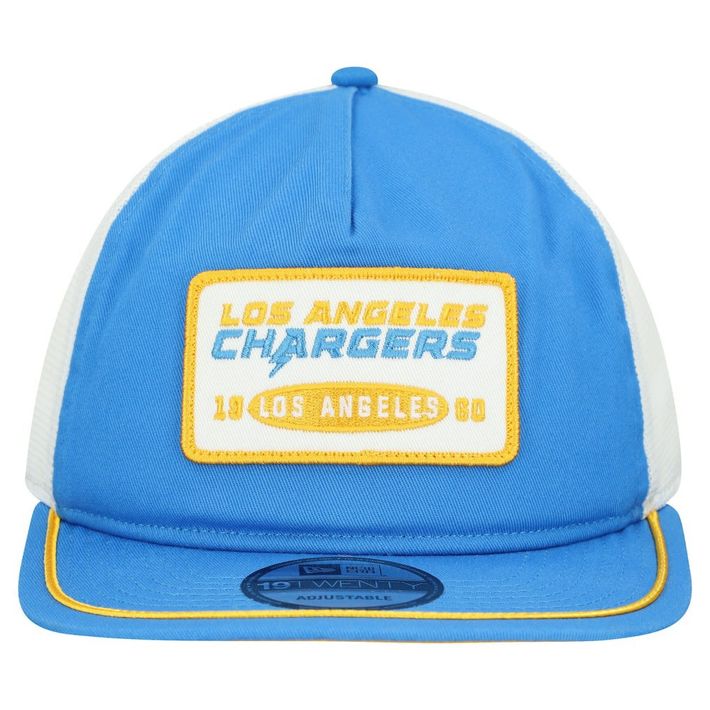 Los Angeles Chargers New Era Patch 19TWENTY Adjustable Hat - Powder Blue/White Hats