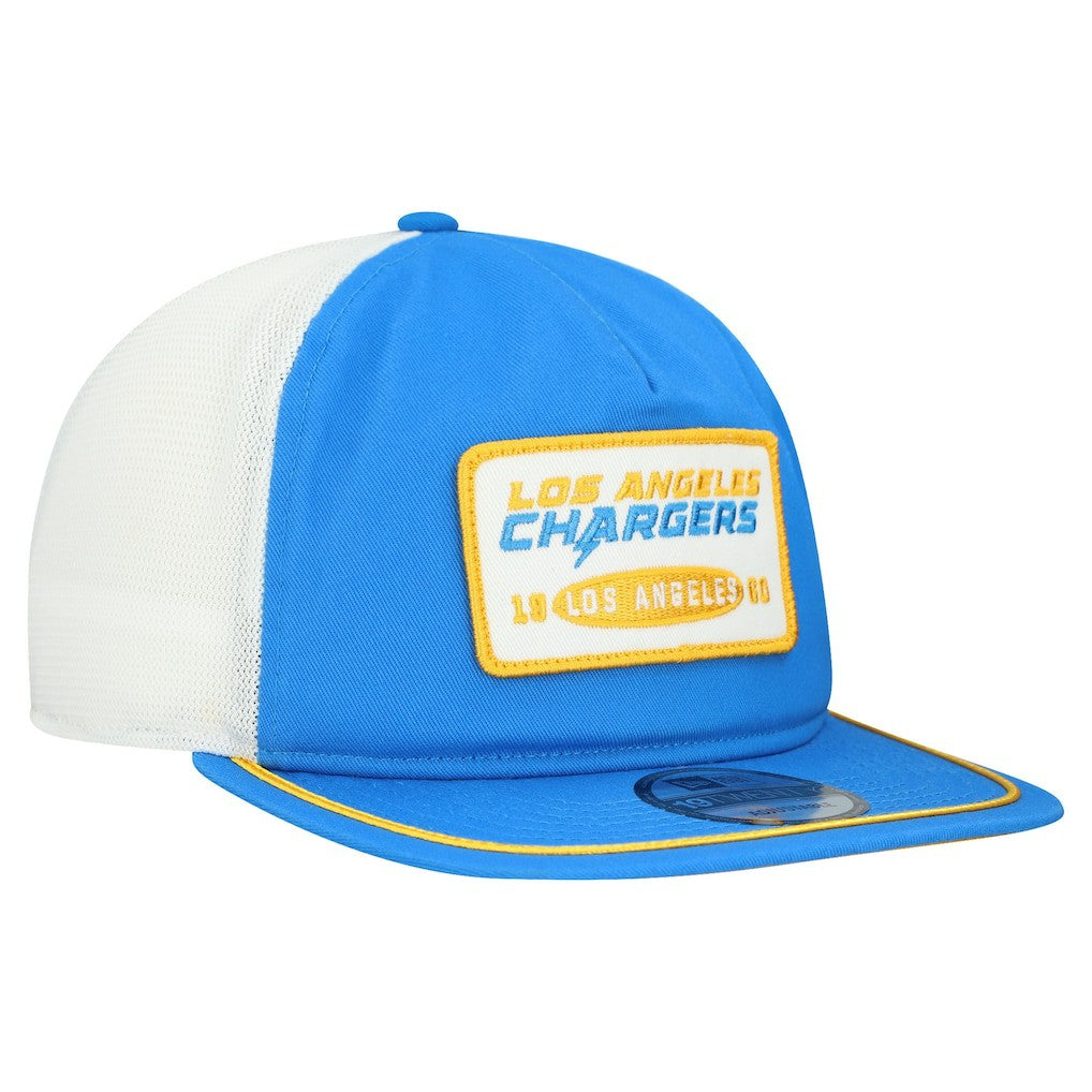 Los Angeles Chargers New Era Patch 19TWENTY Adjustable Hat - Powder Blue/White Hats