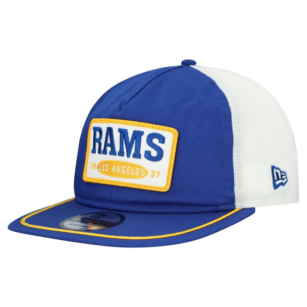 Los Angeles Rams New Era Patch 19TWENTY Adjustable Hat - Royal/White Hats