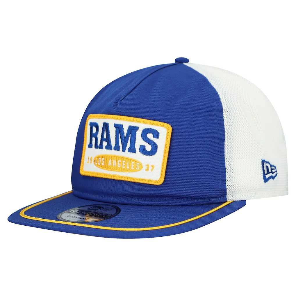 Los Angeles Rams New Era Patch 19TWENTY Adjustable Hat - Royal/White Hats