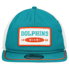 Miami Dolphins New Era Patch 19TWENTY Adjustable Hat - Aqua/White Hats