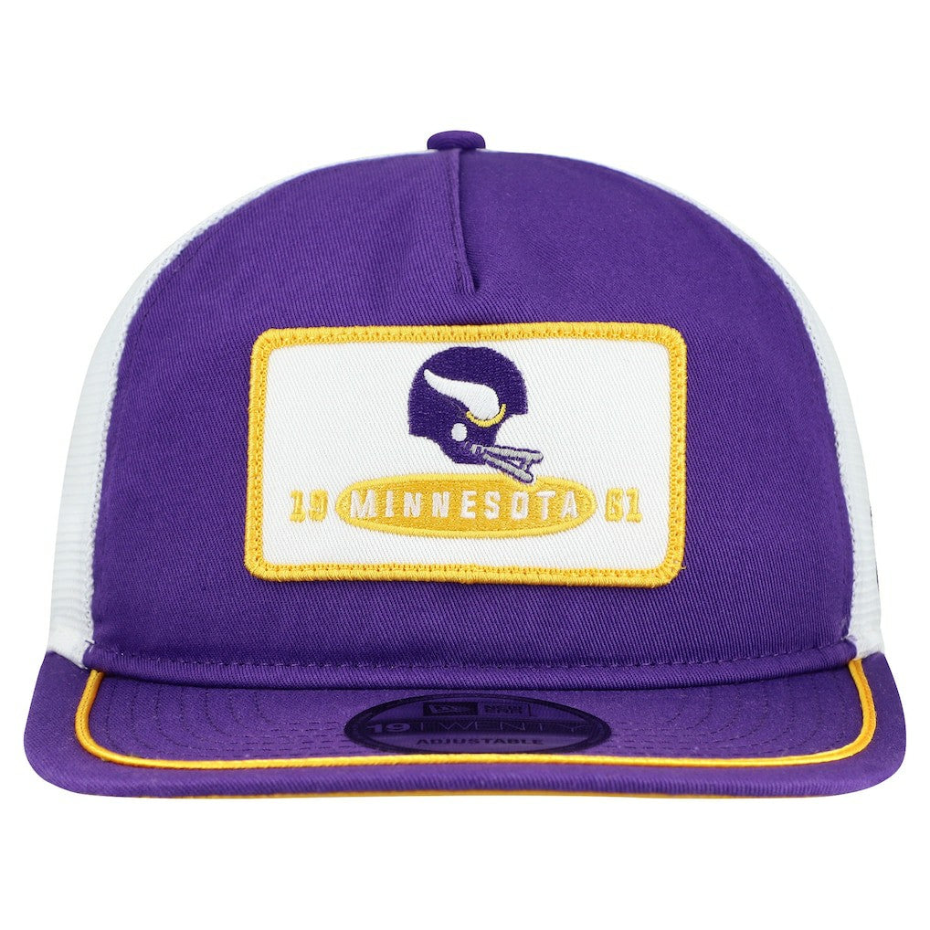 Minnesota Vikings New Era Patch 19TWENTY Adjustable Hat - Purple/White Hats