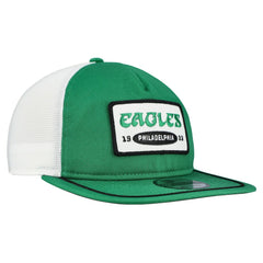 Philadelphia Eagles New Era Patch 19TWENTY Adjustable Hat - Kelly Green/White Hats