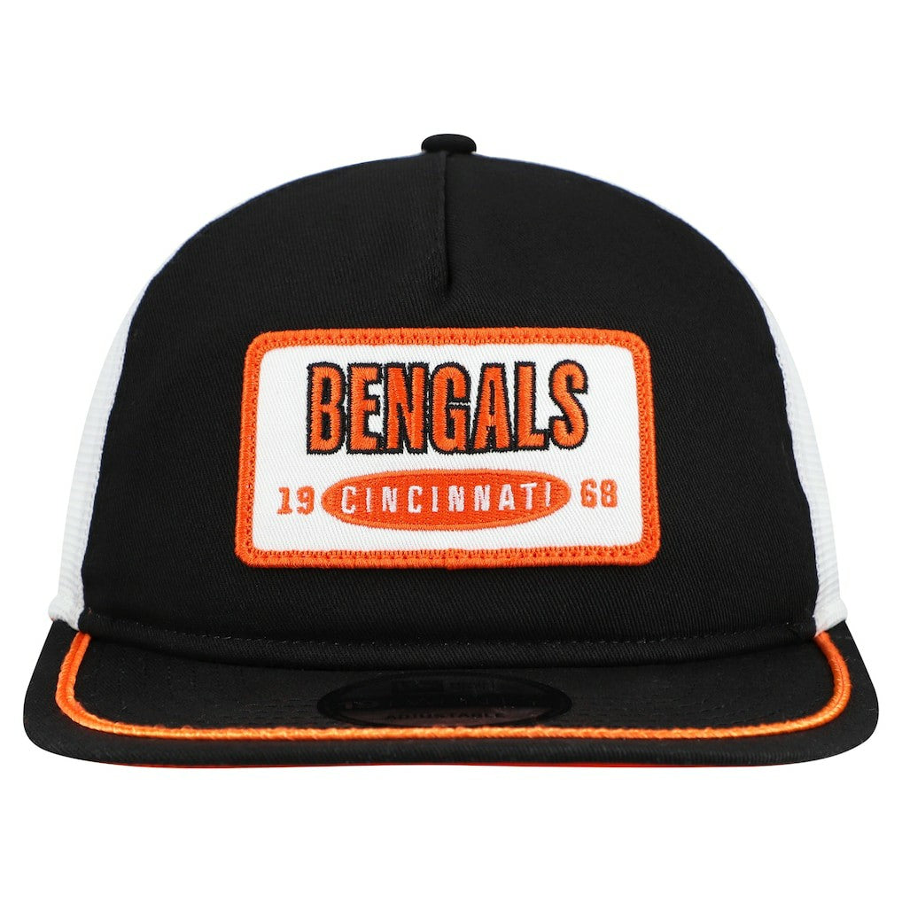 Cincinnati Bengals New Era Patch 19TWENTY Adjustable Hat - Black/White Hats
