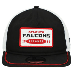 Atlanta Falcons New Era Patch 19TWENTY Adjustable Hat - Black/White Hats