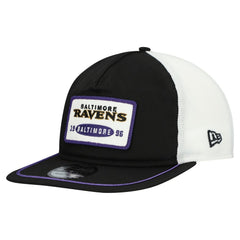 Baltimore Ravens New Era Patch 19TWENTY Adjustable Hat - Black/White Hats