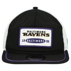 Baltimore Ravens New Era Patch 19TWENTY Adjustable Hat - Black/White Hats