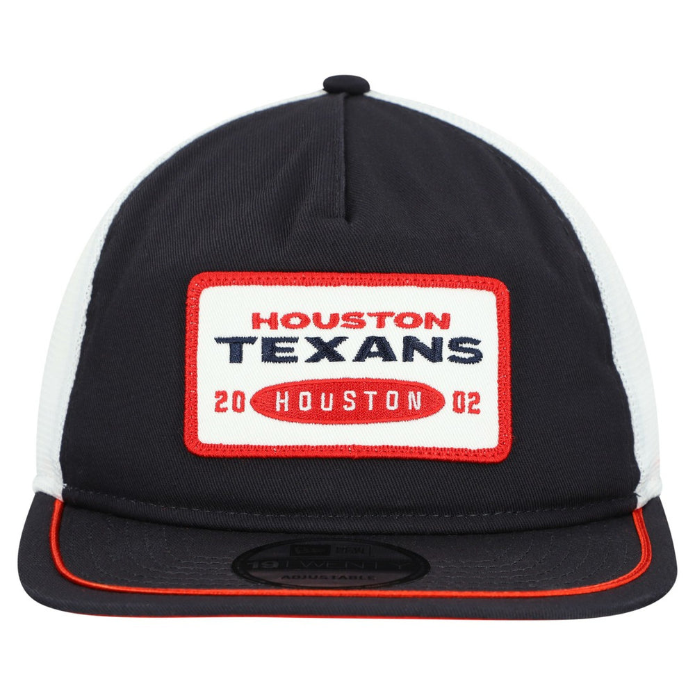 Houston Texans New Era Patch 19TWENTY Adjustable Hat - Navy/White Hats