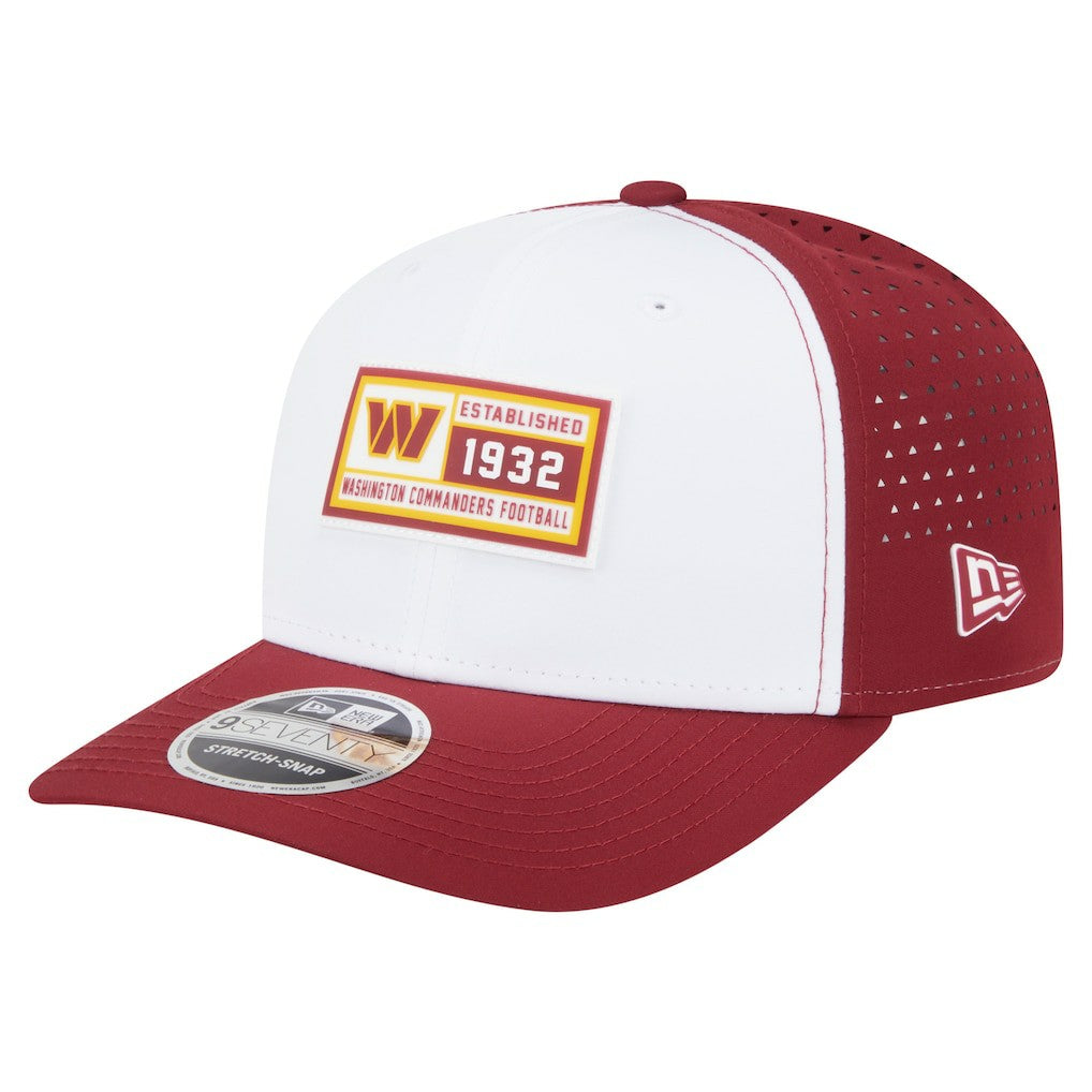 Washington Commanders New Era Established Patch 9SEVENTY Adjustable Hat - White/Burgundy Hats