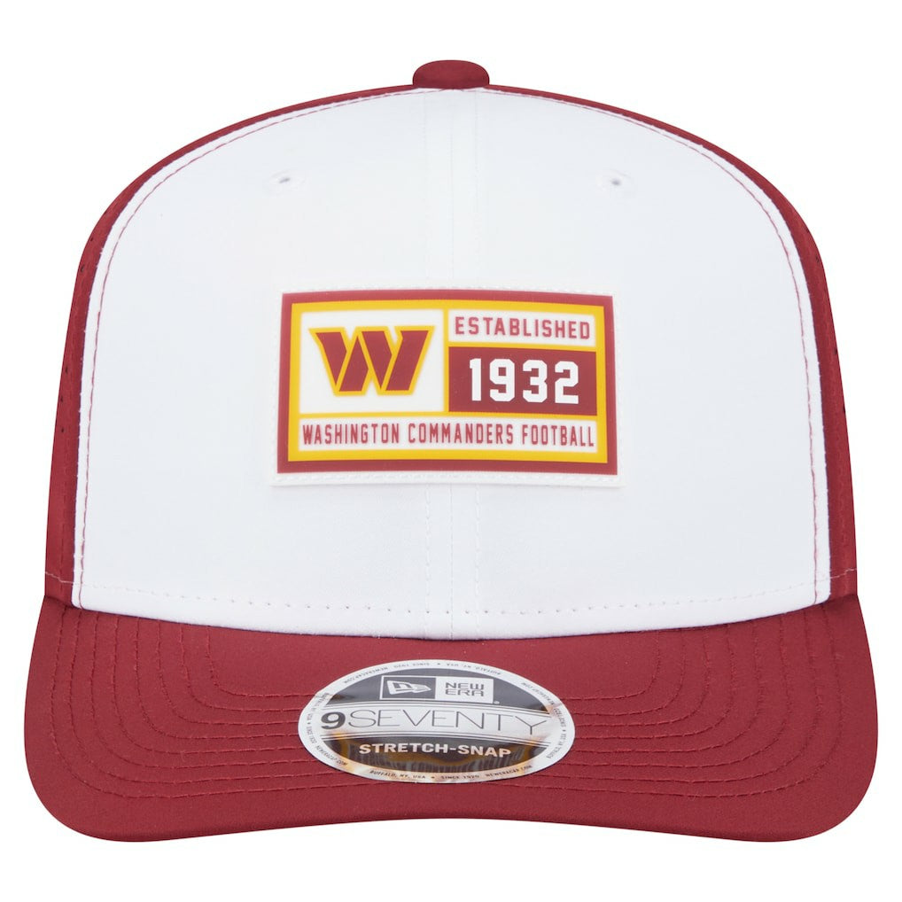 Washington Commanders New Era Established Patch 9SEVENTY Adjustable Hat - White/Burgundy Hats