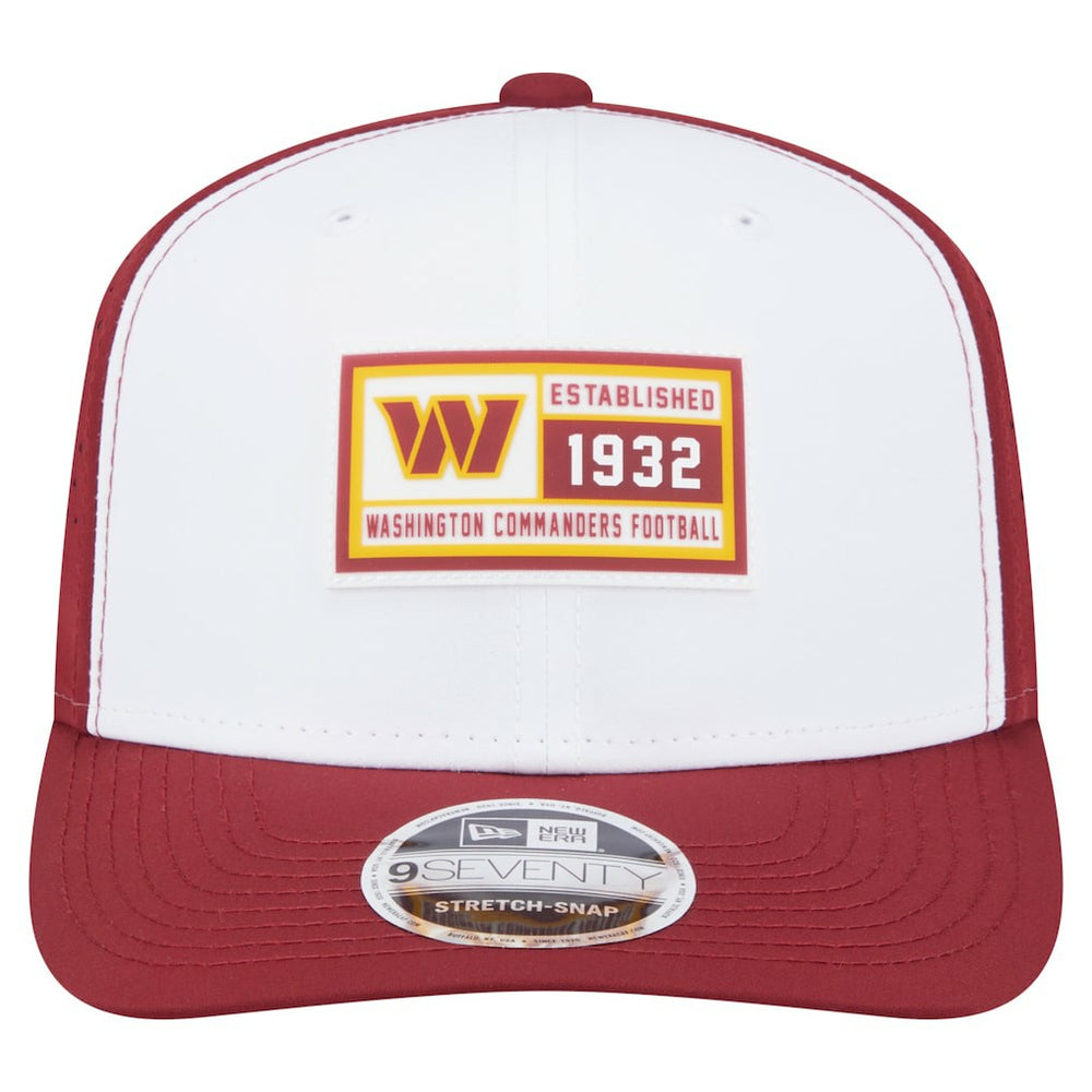 Washington Commanders New Era Established Patch 9SEVENTY Adjustable Hat - White/Burgundy Hats