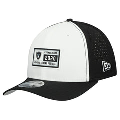 Las Vegas Raiders New Era Established Patch 9SEVENTY Adjustable Hat - White/Black Hats