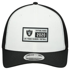 Las Vegas Raiders New Era Established Patch 9SEVENTY Adjustable Hat - White/Black Hats