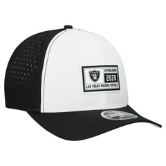 Las Vegas Raiders New Era Established Patch 9SEVENTY Adjustable Hat - White/Black Hats