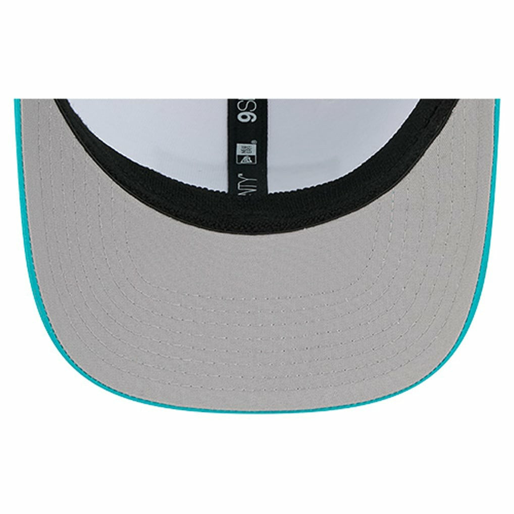 Miami Dolphins New Era Established Patch 9SEVENTY Adjustable Hat - White/Aqua Hats
