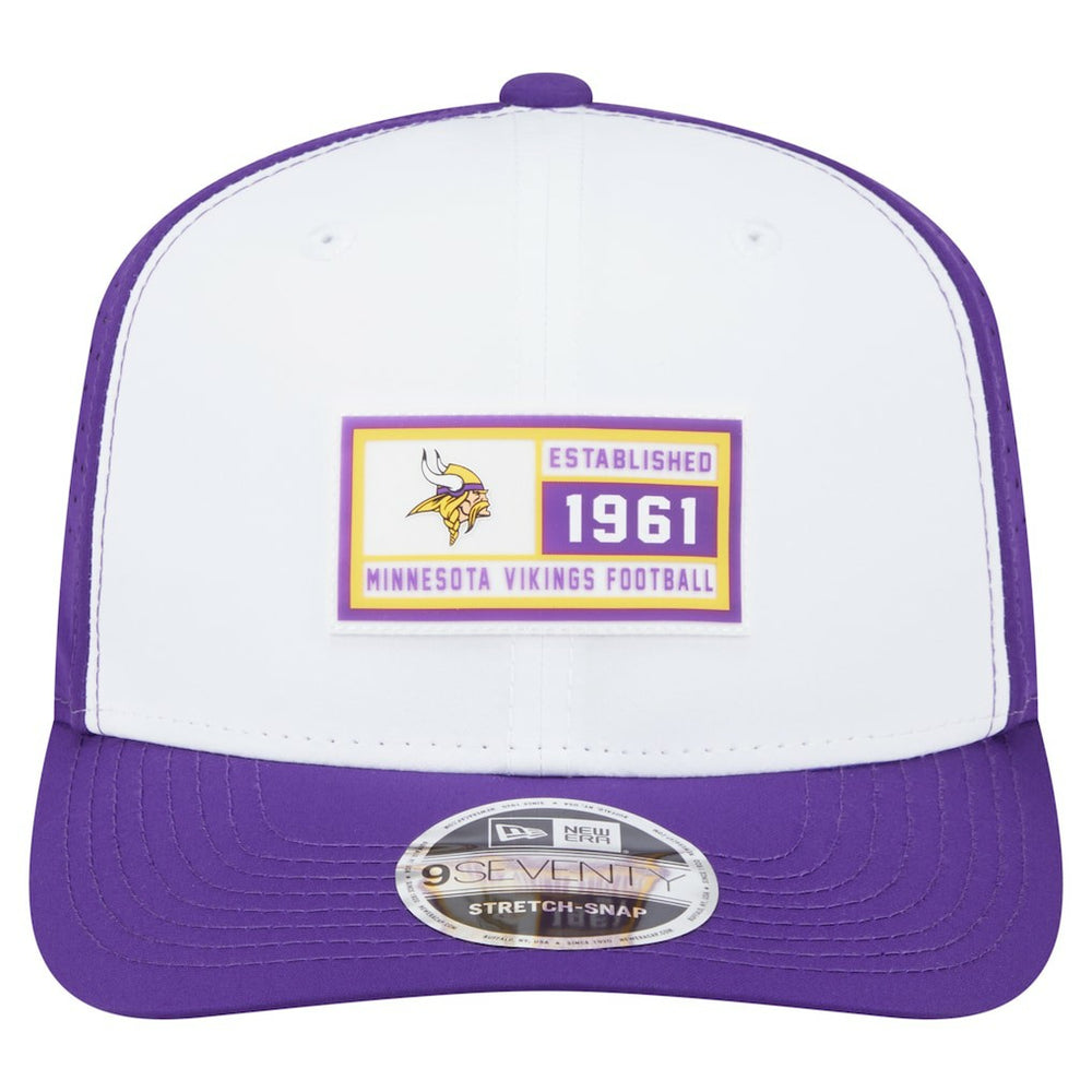 Minnesota Vikings New Era Established Patch 9SEVENTY Adjustable Hat - White/Purple Hats