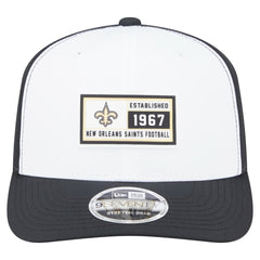 New Orleans Saints New Era Established Patch 9SEVENTY Adjustable Hat - White/Black Hats