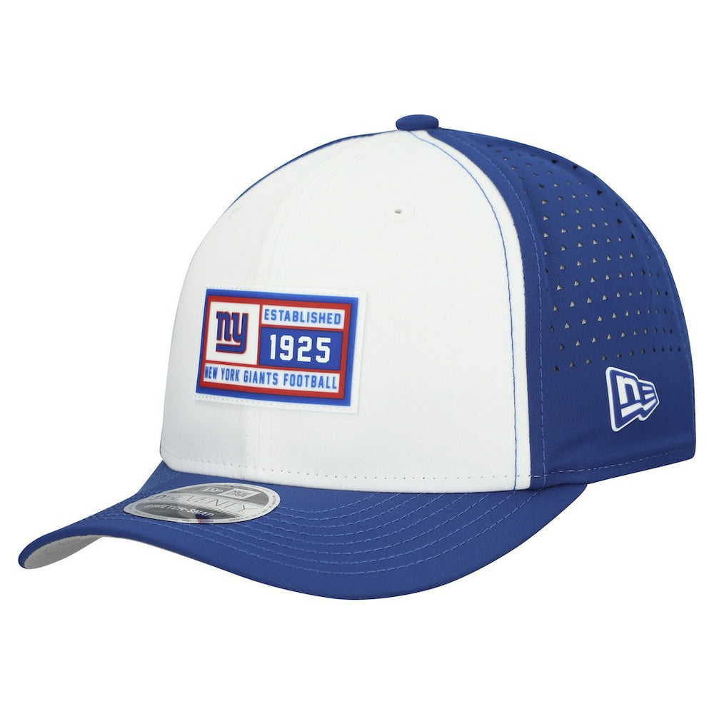 New York Giants New Era Established Patch 9SEVENTY Adjustable Hat - White/Royal Hats