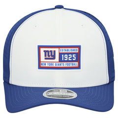 New York Giants New Era Established Patch 9SEVENTY Adjustable Hat - White/Royal Hats